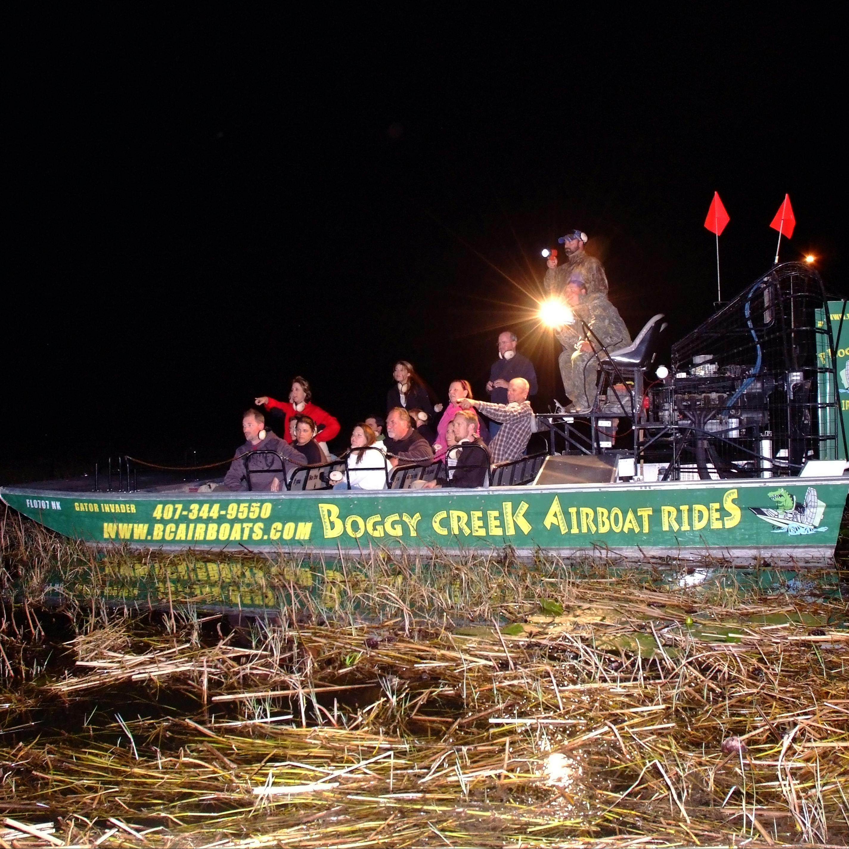 Kissimmee: 1-Hr Boggy Creek Night Everglades Airboat Tour - Photo 1 of 7
